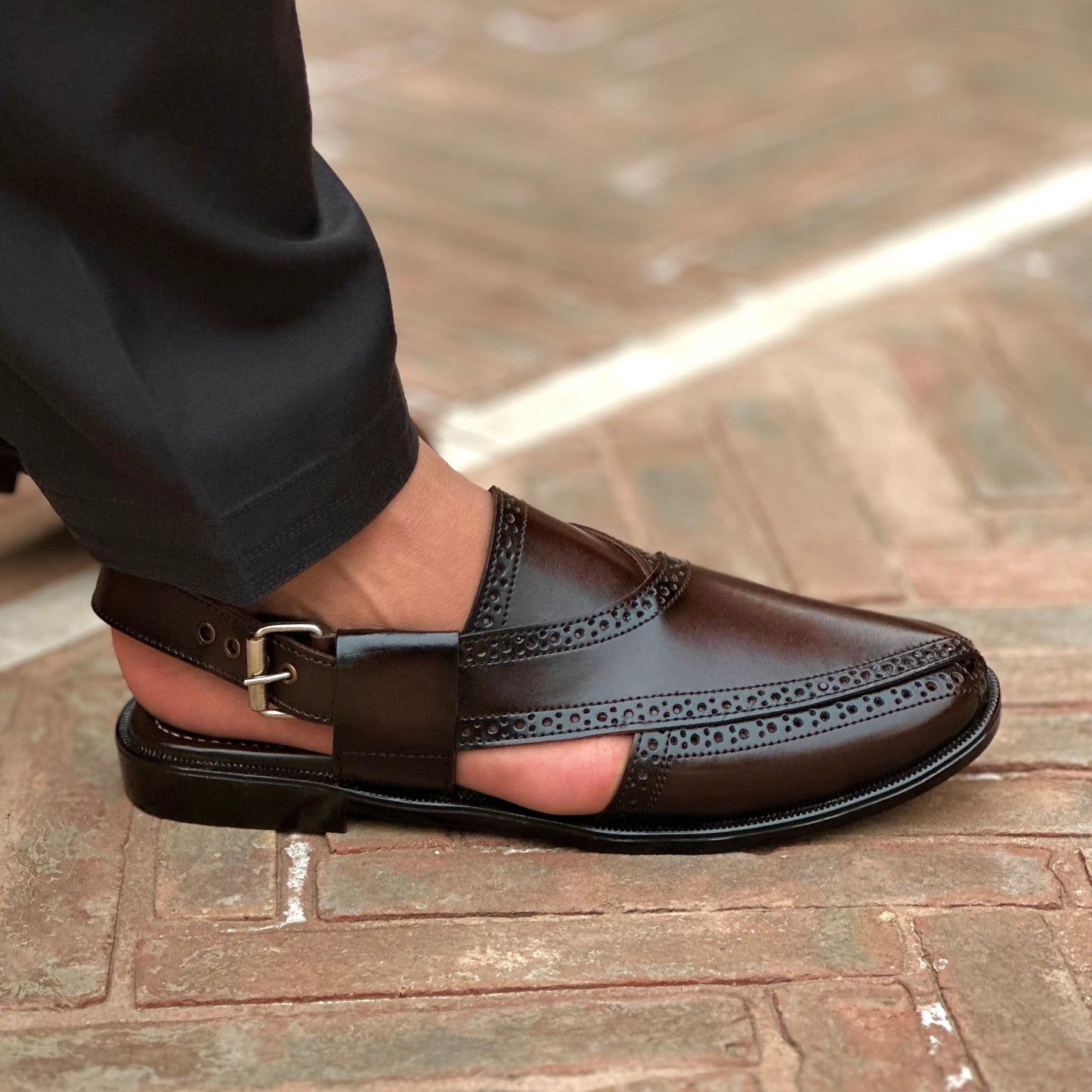Brogue Brown Peshawari - 8060