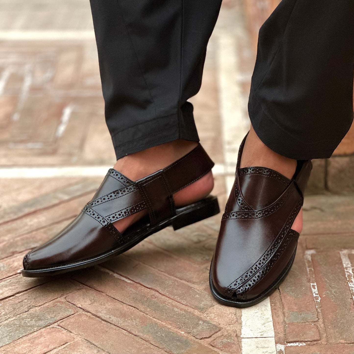 Brogue Brown Peshawari - 8060