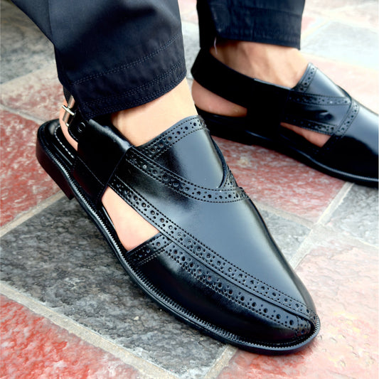 Brogue Black Peshawari - 8063